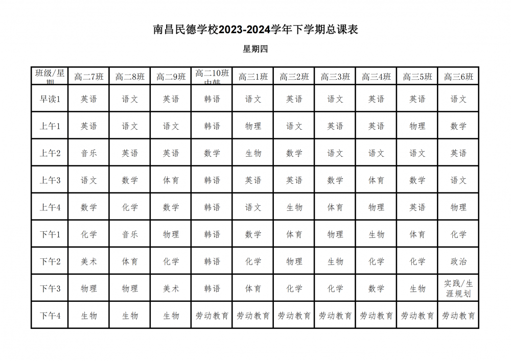 南昌民德學(xué)校2023-2024學(xué)年下學(xué)期總課表3.6_26